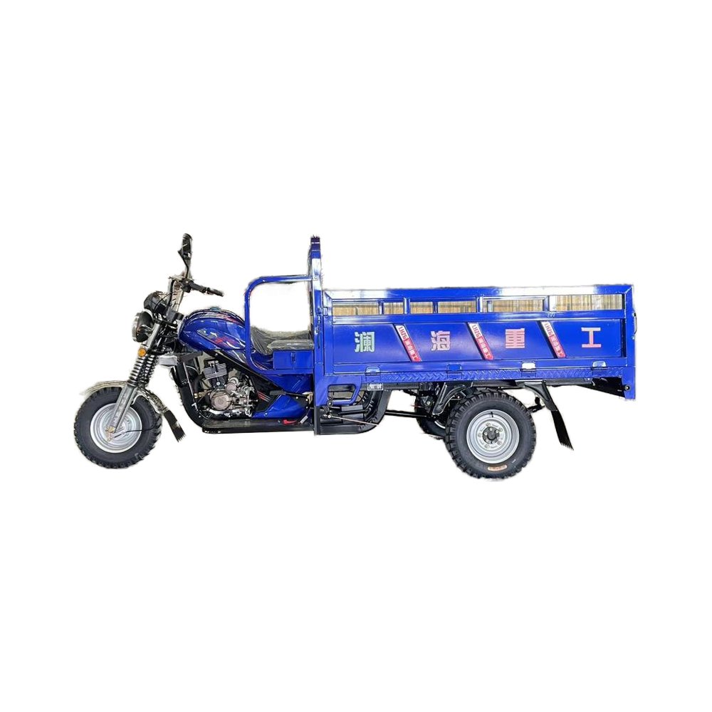 Hot Selling 200cc 3-Wheel Home Durable Motorcycle With Open Body Sidecar 200cc Engine Gasoline Petrol Cargo Tricycles
